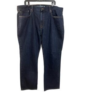 Nautica Men Straight Fit Dark Wash Denim Jeans‎ Size 40x30